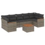 Set de sofás de jardín 8 pzas y cojines ratán sintético gris de , Conjuntos de jardín - Ref: Foro24-3225815, Precio: 462,74 €...