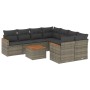 Set de muebles de jardín 9 pzas y cojines ratán sintético gris de , Conjuntos de jardín - Ref: Foro24-3225829, Precio: 508,21...