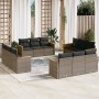 Set de sofás de jardín 12 pzas con cojines ratán sintético gris de , Conjuntos de jardín - Ref: Foro24-3225836, Precio: 764,2...