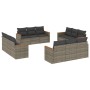 Set de sofás de jardín 12 pzas con cojines ratán sintético gris de , Conjuntos de jardín - Ref: Foro24-3225836, Precio: 764,2...