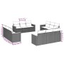 Set de sofás de jardín 12 pzas con cojines ratán sintético gris de , Conjuntos de jardín - Ref: Foro24-3225836, Precio: 764,2...
