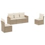 Juego de sofás jardín con cojines 5 pzas ratán sintético beige de , Conjuntos de jardín - Ref: Foro24-3225848, Precio: 300,66...