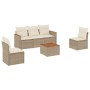 Juego de sofás jardín con cojines 6 pzas ratán sintético beige de , Conjuntos de jardín - Ref: Foro24-3225855, Precio: 342,24...