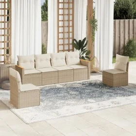 Juego de sofás jardín con cojines 6 pzas ratán sintético beige de , Conjuntos de jardín - Ref: Foro24-3225862, Precio: 396,84...