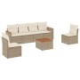 Set sofás de jardín 7 piezas y cojines ratán sintético beige de , Conjuntos de jardín - Ref: Foro24-3225869, Precio: 404,53 €...