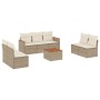Juego de sofás de jardín con cojines beige 8 pzas ratán PE de , Conjuntos de jardín - Ref: Foro24-3225883, Precio: 455,30 €, ...