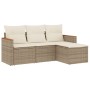 Juego de sofás jardín con cojines 4 pzas ratán sintético beige de , Conjuntos de jardín - Ref: Foro24-3225904, Precio: 239,76...