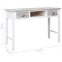 Escritorio de madera gris 110x45x76 cm de vidaXL, Escritorios - Ref: Foro24-284153, Precio: 144,73 €, Descuento: %