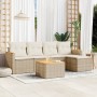 Juego de sofás jardín con cojines 6 pzas ratán sintético beige de , Conjuntos de jardín - Ref: Foro24-3225925, Precio: 334,73...