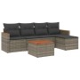 Set de muebles de jardín 6 pzas y cojines ratán sintético gris de , Conjuntos de jardín - Ref: Foro24-3225927, Precio: 306,18...