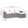 Set de sofás de jardín 4 pzas y cojines ratán sintético gris de , Conjuntos de jardín - Ref: Foro24-3225906, Precio: 219,63 €...