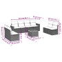 Set de sofás de jardín 9 pzas con cojines ratán sintético beige de , Conjuntos de jardín - Ref: Foro24-3225897, Precio: 512,4...