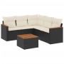 Set de sofás de jardín 6 piezas y cojines ratán sintético negro de , Conjuntos de jardín - Ref: Foro24-3225965, Precio: 342,6...