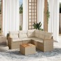 Juego de sofás jardín con cojines 6 pzas ratán sintético beige de , Conjuntos de jardín - Ref: Foro24-3225967, Precio: 375,25...
