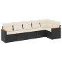 Set de sofás de jardín 6 piezas y cojines ratán sintético negro de , Conjuntos de jardín - Ref: Foro24-3225986, Precio: 336,9...