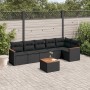 Set de comedor de jardín 7 pzas y cojines ratán sintético negro de , Conjuntos de jardín - Ref: Foro24-3225992, Precio: 433,8...