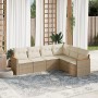 Juego de sofás jardín con cojines 6 pzas ratán sintético beige de , Conjuntos de jardín - Ref: Foro24-3226002, Precio: 384,09...