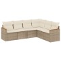 Juego de sofás jardín con cojines 6 pzas ratán sintético beige de , Conjuntos de jardín - Ref: Foro24-3226002, Precio: 384,09...