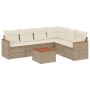 Set sofás de jardín 7 piezas y cojines ratán sintético beige de , Conjuntos de jardín - Ref: Foro24-3226009, Precio: 420,58 €...