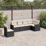 Set de sofás de jardín 6 piezas y cojines ratán sintético negro de , Conjuntos de jardín - Ref: Foro24-3226014, Precio: 336,9...