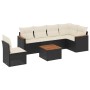 Set de comedor de jardín 7 pzas y cojines ratán sintético negro de , Conjuntos de jardín - Ref: Foro24-3226021, Precio: 375,1...