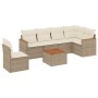 Set sofás de jardín 7 piezas y cojines ratán sintético beige de , Conjuntos de jardín - Ref: Foro24-3226023, Precio: 420,58 €...