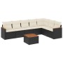 Set de sofás de jardín 8 piezas y cojines ratán sintético negro de , Conjuntos de jardín - Ref: Foro24-3226035, Precio: 429,2...