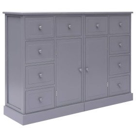 Aparador con 10 cajones madera gris 113x30x79 cm de vidaXL, Aparadores - Ref: Foro24-284176, Precio: 193,44 €, Descuento: %