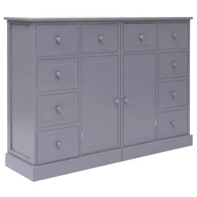 Aparador con 10 cajones madera gris 113x30x79 cm de vidaXL, Aparadores - Ref: Foro24-284176, Precio: 192,60 €, Descuento: %