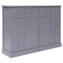 Aparador con 10 cajones madera gris 113x30x79 cm de vidaXL, Aparadores - Ref: Foro24-284176, Precio: 193,44 €, Descuento: %
