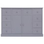 Aparador con 10 cajones madera gris 113x30x79 cm de vidaXL, Aparadores - Ref: Foro24-284176, Precio: 193,44 €, Descuento: %