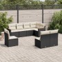 Set de sofás de jardín 8 piezas y cojines ratán sintético negro de , Conjuntos de jardín - Ref: Foro24-3226042, Precio: 441,8...