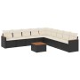 Set de sofás de jardín 10 pzas cojines ratán sintético negro de , Conjuntos de jardín - Ref: Foro24-3226063, Precio: 534,17 €...