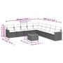 Set de sofás de jardín 10 pzas cojines ratán sintético negro de , Conjuntos de jardín - Ref: Foro24-3226063, Precio: 534,17 €...