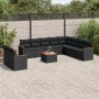 Set de sofás de jardín 11 pzas y cojines ratán sintético negro de , Conjuntos de jardín - Ref: Foro24-3226118, Precio: 686,37...