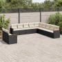 Set de sofás de jardín 11 pzas y cojines ratán sintético negro de , Conjuntos de jardín - Ref: Foro24-3226126, Precio: 617,16...