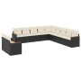 Set de sofás de jardín 11 pzas y cojines ratán sintético negro de , Conjuntos de jardín - Ref: Foro24-3226126, Precio: 617,16...