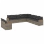 Set de sofás de jardín 11 pzas y cojines ratán sintético gris de , Conjuntos de jardín - Ref: Foro24-3226130, Precio: 627,76 ...