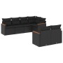 Set de comedor de jardín 7 pzas y cojines ratán sintético negro de , Conjuntos de jardín - Ref: Foro24-3226139, Precio: 480,7...