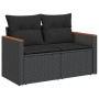 Set de comedor de jardín 7 pzas y cojines ratán sintético negro de , Conjuntos de jardín - Ref: Foro24-3226139, Precio: 480,7...