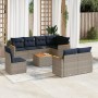 Set de muebles de jardín 9 pzas y cojines ratán sintético gris de , Conjuntos de jardín - Ref: Foro24-3226172, Precio: 513,77...