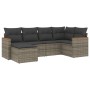 Set de muebles de jardín 6 pzas y cojines ratán sintético gris de , Conjuntos de jardín - Ref: Foro24-3226179, Precio: 340,92...