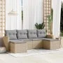 Juego de sofás jardín con cojines beige mezcla 6 pzas ratán PE de , Conjuntos de jardín - Ref: Foro24-3226220, Precio: 334,35...