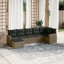 Set de sofás de jardín 7 piezas con cojines ratán PE gris de , Conjuntos de jardín - Ref: Foro24-3226193, Precio: 393,46 €, D...