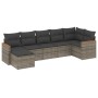 Set de sofás de jardín 7 piezas con cojines ratán PE gris de , Conjuntos de jardín - Ref: Foro24-3226193, Precio: 393,46 €, D...
