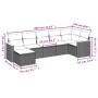 Set de sofás de jardín 7 piezas con cojines ratán PE gris de , Conjuntos de jardín - Ref: Foro24-3226193, Precio: 393,46 €, D...