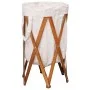 Cesto para colada plegable madera y tela color crema de vidaXL, Cestas para ropa - Ref: Foro24-284227, Precio: 21,82 €, Descu...