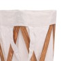 Cesto para colada plegable madera y tela color crema de vidaXL, Cestas para ropa - Ref: Foro24-284227, Precio: 25,39 €, Descu...
