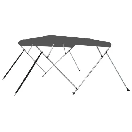 Anthrazitgraue 4-Bogen-Bimini-Markise 243x210x137 cm von , Aufbewahrungsabdeckungen für Boote - Ref: Foro24-93139, Preis: 190...