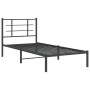 Estructura de cama con cabecero metal negro 90x190 cm de , Camas y somieres - Ref: Foro24-355553, Precio: 65,13 €, Descuento: %